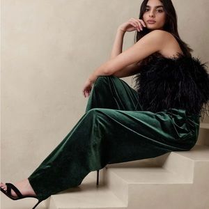 NWT Banana Republic Veluro Relaxed Velvet Pant, 8P